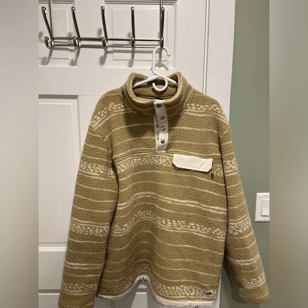 The North Face Cragmont 1/4 zip fleece in beige